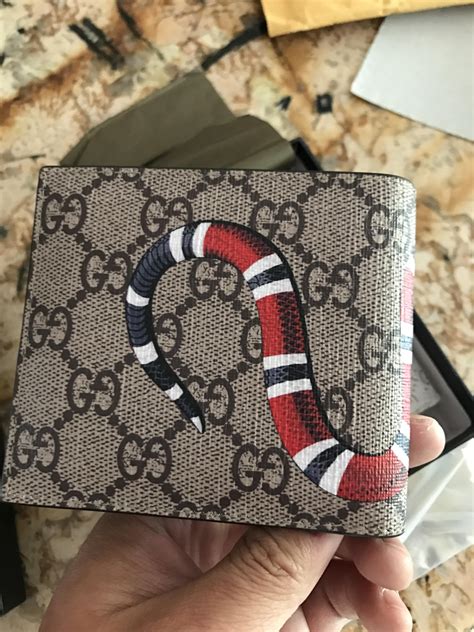 gucci green snakeskin wallet|Gucci wallet snake review.